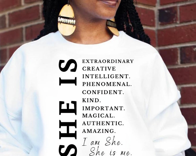 Woman Affirmation SVG: She Is Strong, Empowerment Design (Digital Download)