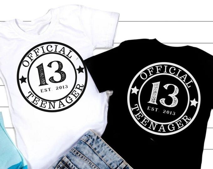 Official Teenager Svg, Warning Official Teenager Svg, 13th Birthday Svg, Birthday Girl Svg, 13th Birthday Png-Printable, Cricut & Silhouette