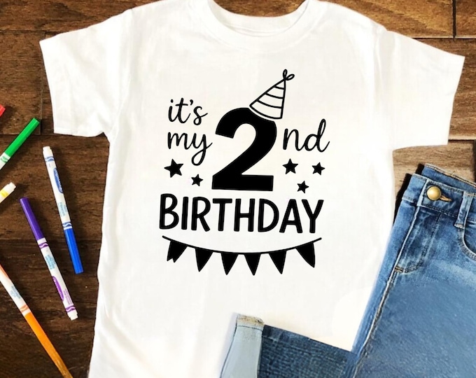 2nd Birthday Shirt SVG: Party Decoration Gift (Digital Download)