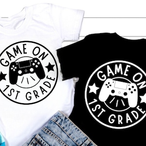 Game On 1st Grade SVG PNG, First Day of School Svg, Kids Shirt Svg, Hello 1st Grade Svg, Back to School Svg, Gaming Svg, Teacher Shirt Svg