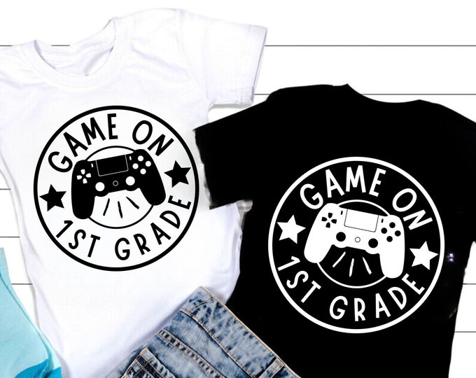 Game On 1st Grade SVG PNG: Back to School Shirt (Digital Download)