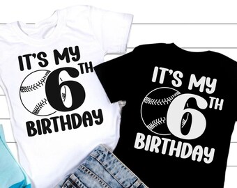 6th Birthday SVG PNG PDF , Sixth Baseball Birthday Svg, Birthday Svg, Sixth Birthday svg, My 6th Baseball Birthday Svg,It's My Birthday Svg