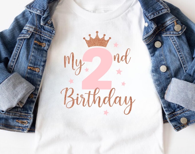 2nd Birthday Shirt SVG: Party Decoration, Gift (Digital Download)