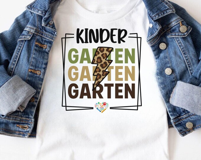 Kindergarten SVG: Back To School Shirt Design - Teacher Cut Files (Digital Download