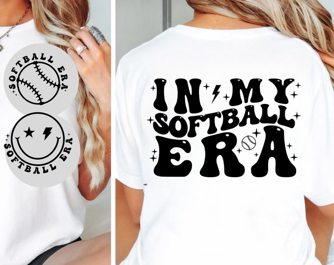 In My Softball Era SVG PNG: Retro Design (Digital Download)
