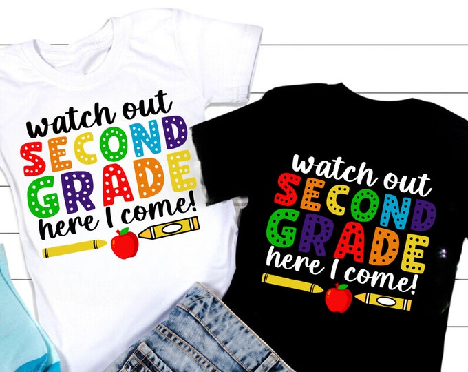 Second Grade SVG: Back To School Shirt Design (Digital Download)