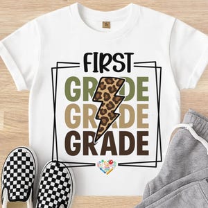 First Grade SVG: Back To School T-Shirt Design (Digital Download)