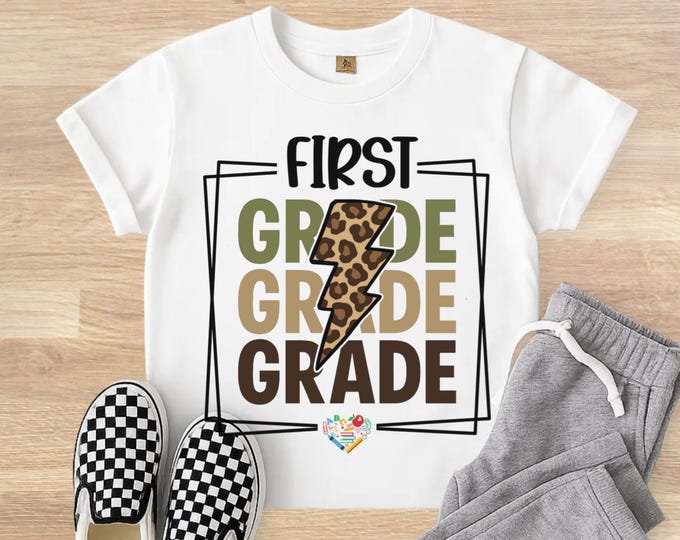 First Grade SVG: Back To School T-Shirt Design (Digital Download)