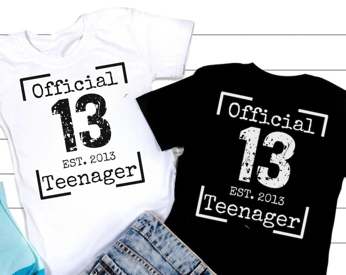 Official Teenager SVG, 13th Birthday Design (Digital Download)