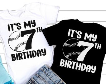 7th Birthday Baseball SVG, PNG, PDF, Cricut Cut Files