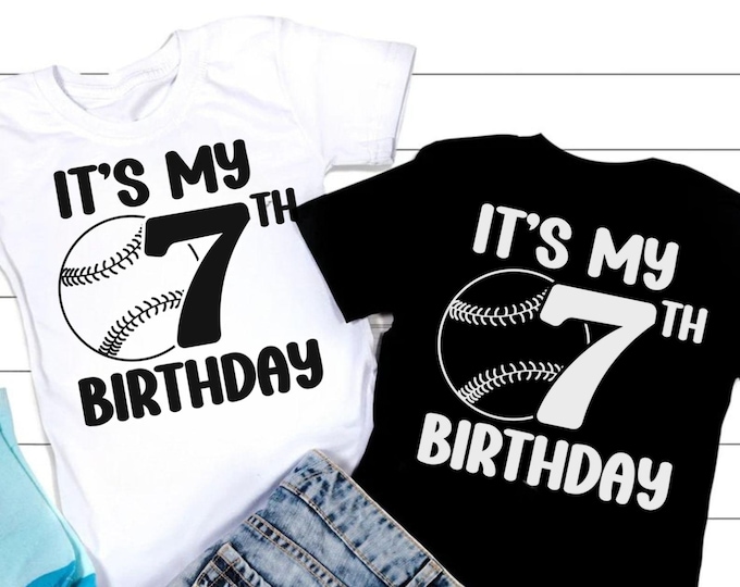 7th Birthday Baseball SVG, PNG, PDF, Cricut Cut Files