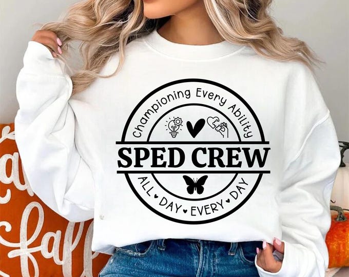 Sped Crew SVG: Teacher Shirt Design, Back To School (Digital Download)