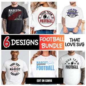 Fußball-Team SVG-Bundle: Personalisierte Shirts, Cricut Schnitt Dateien (digitaler Download