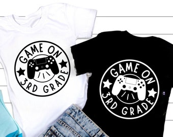Game On 3rd Grade SVG PNG: Back to School Shirt (Digital Download)