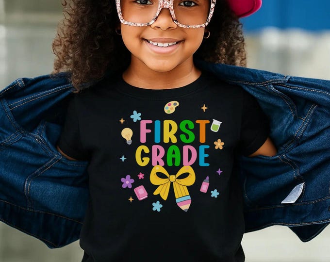 First Day of 1st Grade SVG: Back To School T-Shirt Design (Digital Download)