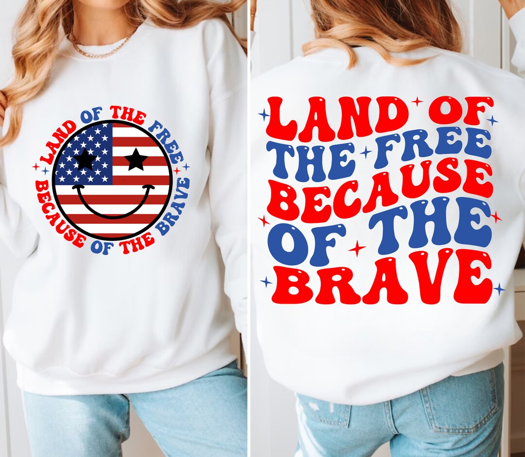 Land of the Free Because of the Brave Svg Png Memorial Day Svg Png ...