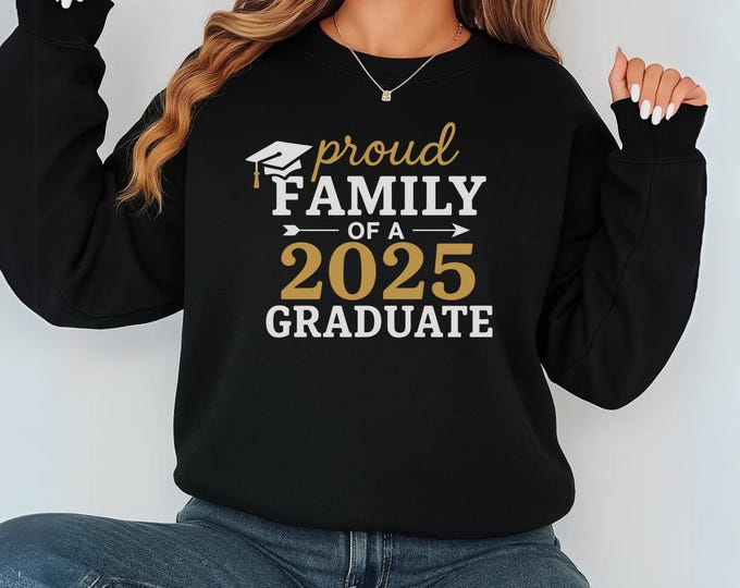 Proud Family Graduate 2025 SVG: College Graduation Shirt Design (PNG)