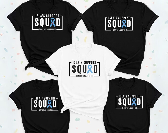 Custom Support Squad Diabetes Awareness SVG (Digital Download)