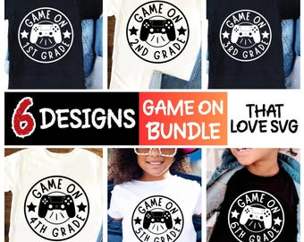 Spiel On Grade Bundle SVG PNG, 1-6 Grade Bundle SVG, 1