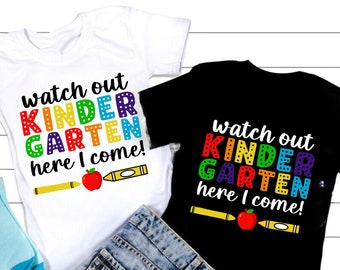 Kindergarten SVG: Zurück zu Schule T-Shirt Design (Digitaler Download)