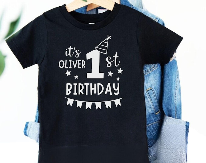 Custom 1st Birthday SVG PNG, Baby 1st Birthday Outfit Svg, Personalised First Birthday Shirt Svg, 1st Birthday Cricut Cut File, Birthday svg
