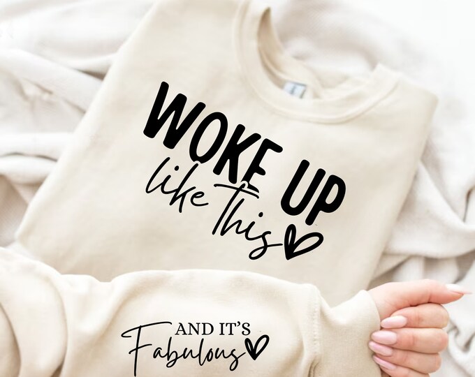 Woke Up Like This SVG PNG: Boho Shirt Design (Digital Download)