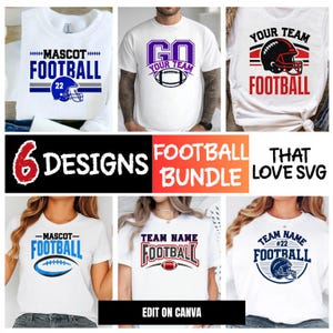 Fußball-Team SVG-Bundle: Personalisierte Shirts, Cricut Schnitt Dateien (digitaler Download