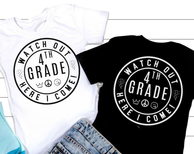 4th Grade SVG: Back To School Shirt Design (Digital Download)