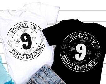 9th Birthday SVG, Cricut Cut Files (Digital Download)
