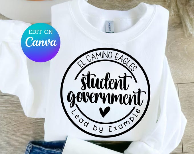 Student Government SVG, School Shirt Design (Digital Download)