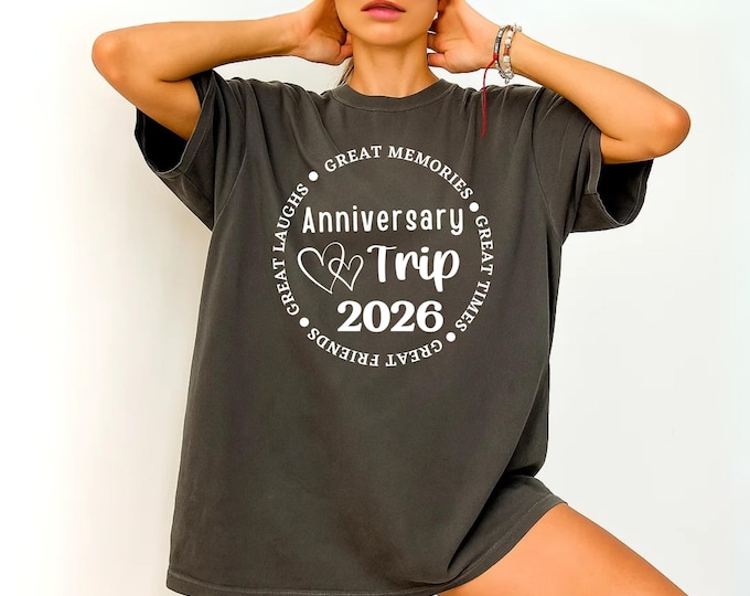 Anniversary Trip 2026 SVG, Couples Vacation Shirt PNG (Digital Download)
