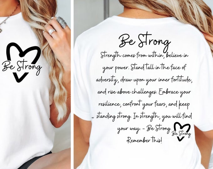 Be Strong SVG: Motivational Inspirational Cut File (Digital Download)