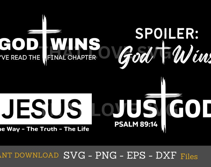 Christian SVG Bundle: Bible Verse Cut Files (Digital Download)