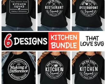 Kitchen & Restaurant Squad SVG Bundle, Restaurant Team svg, Funny Restaurant Crew Cut File, Restaurant Staff SVG, Server Team SVG