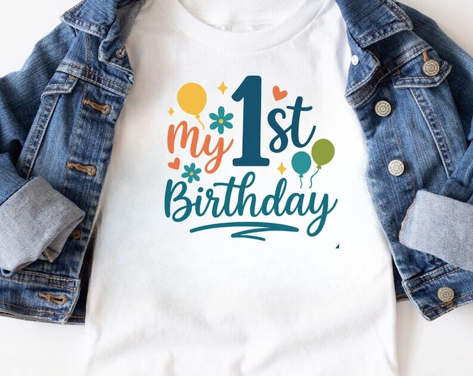 First Birthday Svg, Shirt Design, Party Decor (Digital Download)