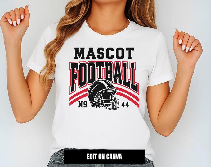 Football Team Shirt SVG, Player Name & Number Template (Digital Download)