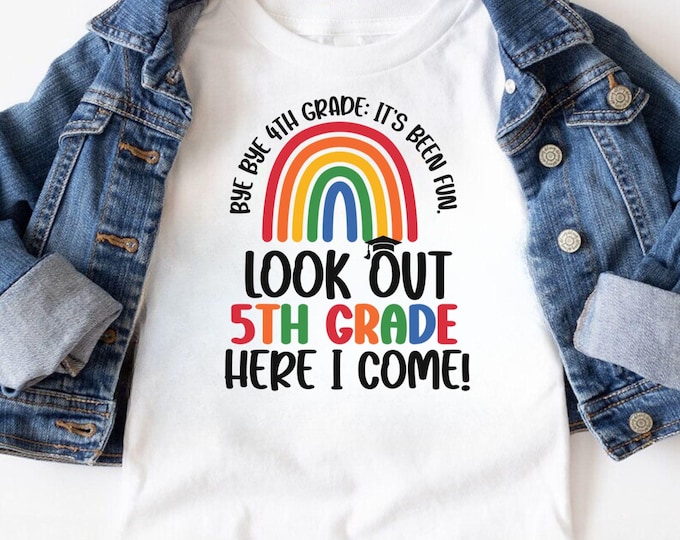 Bye Bye 4th Grade SVG: End of School Graduation Design (Digital Download)