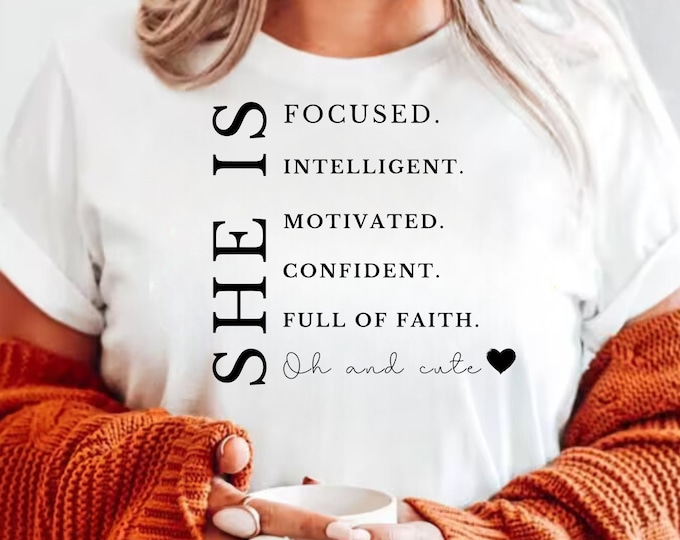 Woman Affirmation SVG: She Is Strong, Empowerment Design (Digital Download)