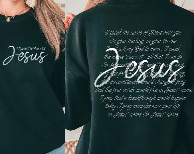 I Speak The Name Of Jesus SVG: Christian Song Lyrics, Religious Easter Design (Digital Download)