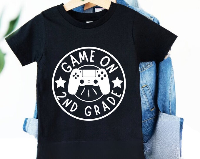 Game On 2nd Grade SVG PNG: Back to School Teacher Shirt (Digital Download)