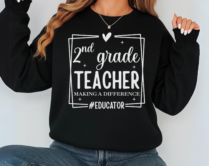 2nd Grade Teacher SVG PNG: Back To School Shirt Design (Digital Download)
