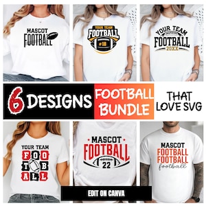 Fußball Team SVG Bundle: Personalisierte Logo Vorlage (Cricut Schnitt Dateien)