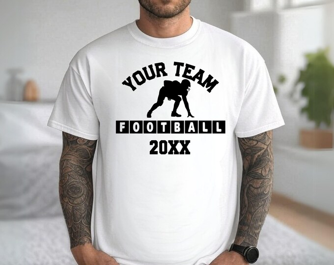 Football Team Shirt Svg Template with Font (Digital Download)