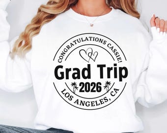 Custom Grad Trip 2026 SVG: Personalised Family Vacation Shirts (Digital Download)