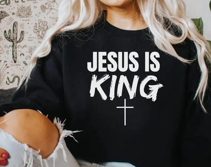 Jesus Is King SVG: Christian Faith Graphic (Digital Download)