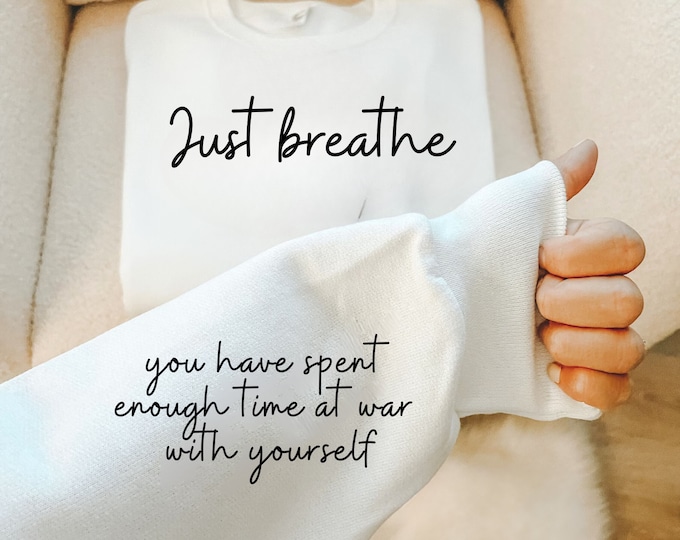 Just Breathe Dandelion SVG: Positive Shirt Design (Digital Download)