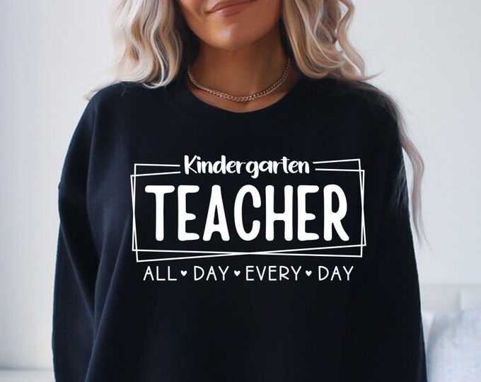Kindergarten Teacher SVG PNG: Back To School Shirt Design (Digital Download)
