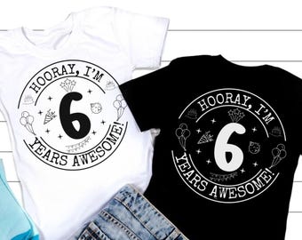 Sjätte födelsedag SVG, nummer 6, DIY Cricut Cut-fil (digital nedladdning)