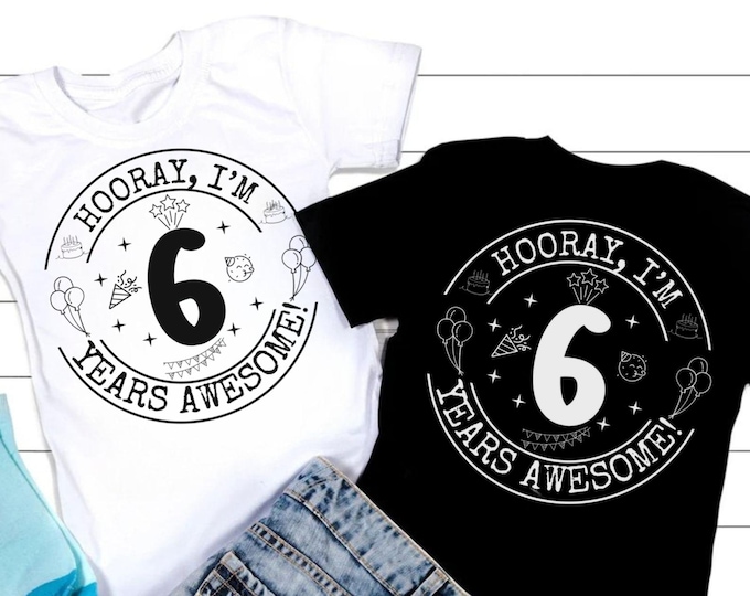 Sixth Birthday SVG, Number 6, DIY Cricut Cut File (Digital Download)