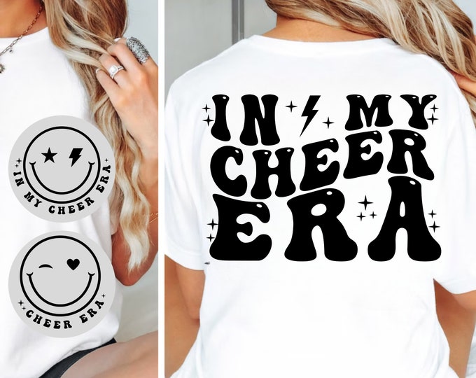 In My Cheer Era SVG PNG: Cheerleading Shirt Design (Digital Download)